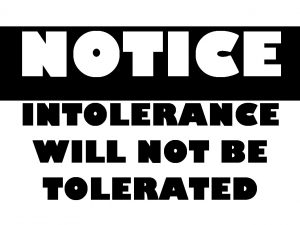 2012-06-03 intolerance-Will-Not-Be-Tolerated